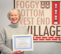 Nadia Taran with GWU Award